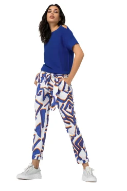Vrouwen Caroline Biss 1545-29 / Baggy Broek Met Stretch, Oprolzoom, Mid Waist
