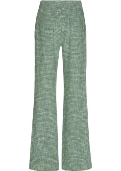Vrouwen Caroline Biss 1588-62 / Broek In Fijne Bouclette, Wijd Been, Normal Waist