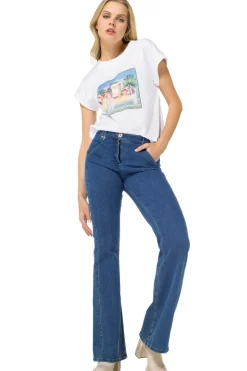 Vrouwen Caroline Biss 1524-24 / Comfortabele Bootcut Jeans, Normal Waist