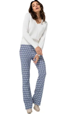 Vrouwen Caroline Biss 1550-29 / Comfortabele Broek, Bootcut, Normal Waist, Pop-Art Print