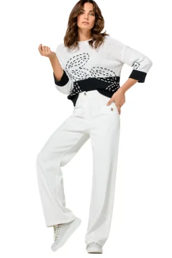 Vrouwen Caroline Biss 1502-91 / Comfortabele Broek, Jeanslook, Recht Been, High Waist