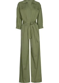 Vrouwen Caroline Biss 1568-60 / Comfortabele Jumpsuit In Katoen, Wijd Been