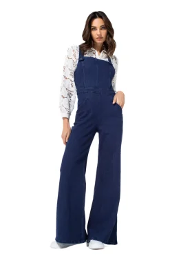 Vrouwen Caroline Biss 1514-23 / Comfortabele Overall In Jeans, Wijd Been