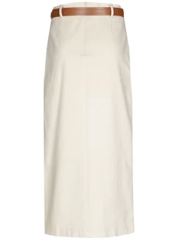 Vrouwen Caroline Biss 1713-34 / Comfortabele Rechte Midi Rok, Jeanslook