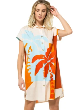 Vrouwen Caroline Biss 3170-89 / Comfortabele Rechtvallende Hemdjurk