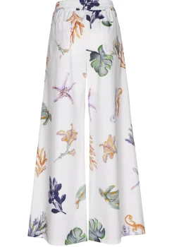 Vrouwen Caroline Biss 3581-69 / Comfortabele Wijde Katoenen Broek, Normal Waist