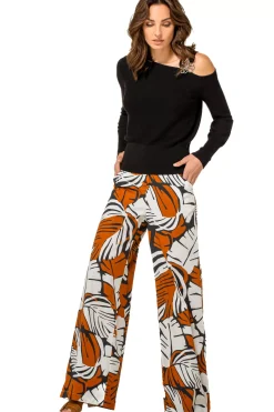 Vrouwen Caroline Biss 1257-10 / Elegante Fijn Gebreide Pull Met Schoudereffect