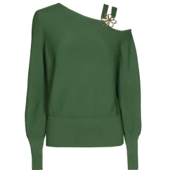 Vrouwen Caroline Biss 1257-62 / Elegante Fijn Gebreide Pull Met Schoudereffect
