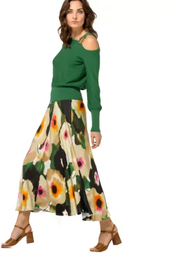 Vrouwen Caroline Biss 1257-62 / Elegante Fijn Gebreide Pull Met Schoudereffect