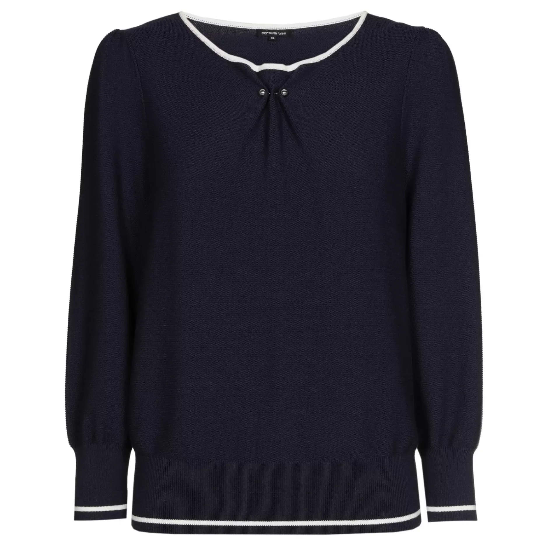 Vrouwen Caroline Biss 1248-21 / Fijn Gebreide Bicolor Pull