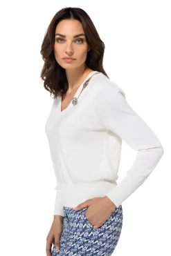 Vrouwen Caroline Biss 1259-91 / Fijn Gebreide Elegante Pull 2 Styles