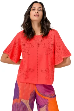 Vrouwen Caroline Biss 1249-72 / Fijn Gebreide Pull Met Bloemeffect