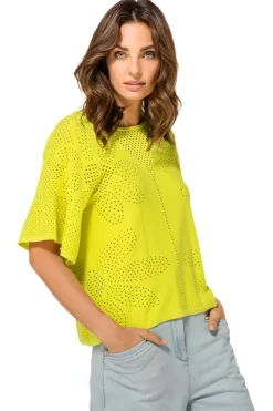 Vrouwen Caroline Biss 1249-80 / Fijn Gebreide Pull Met Bloemeffect