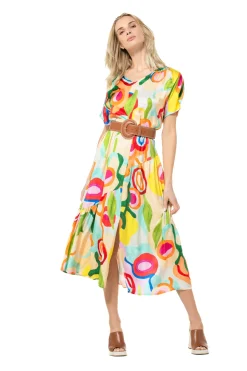 Vrouwen Caroline Biss 3166-79 / Frivole Midi Jurk