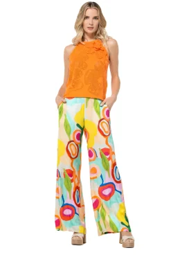 Vrouwen Caroline Biss 3566-79 / Frivole Soepelvallende Rechte Broek, Normal Waist