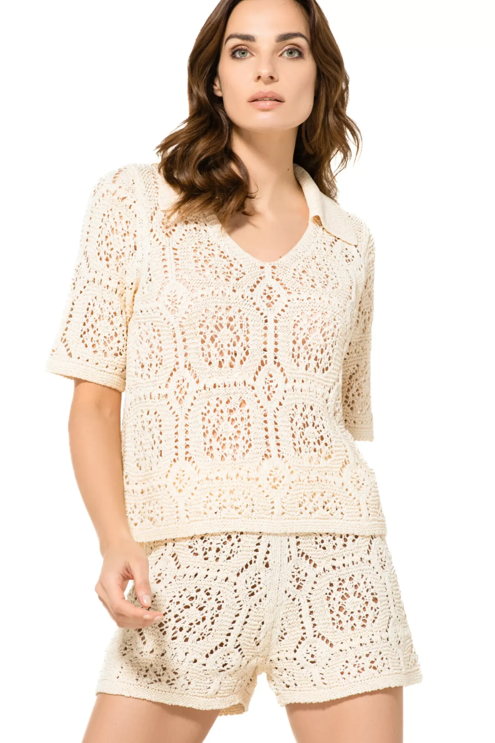 Vrouwen Caroline Biss 3517-93 / Gehaakte Short, Normal Waist
