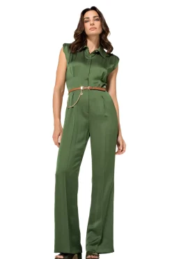 Vrouwen Caroline Biss 1564-61 / Geklede Shiny Jumpsuit, Recht Been