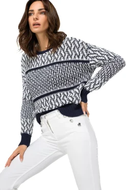 Vrouwen Caroline Biss 1220-29 / Grof Gebreide 'Debut De Saison' Pull