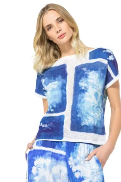 Vrouwen Caroline Biss 3203-29 / Half Doorzichtige Gebreide Pull