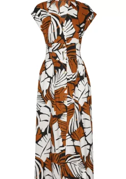 Vrouwen Caroline Biss 1101-39 / Katoenen Midi Jurk