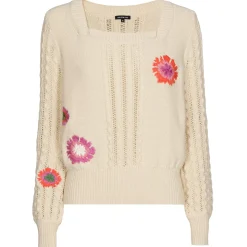 Vrouwen Caroline Biss 1222-34 / Katoenen Pull Met Broderie