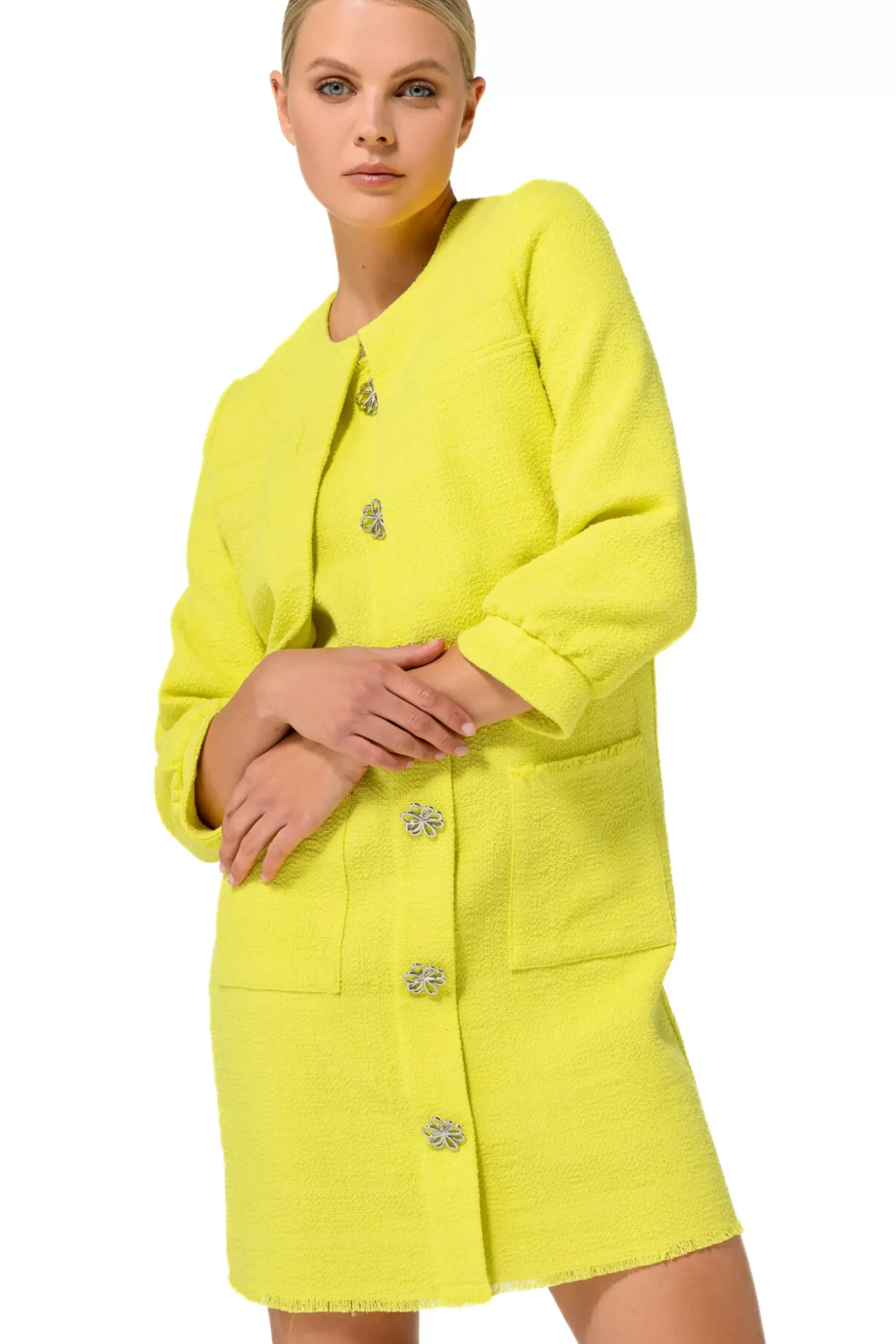 Vrouwen Caroline Biss 1883-80 / Korte Bolero Vest In Lichte Bouclette