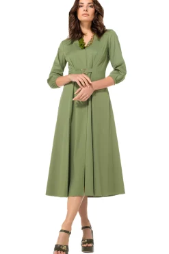 Vrouwen Caroline Biss 1167-60 / Licht Aansluitende Midi Jurk Met Stretch
