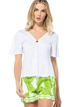 Vrouwen Caroline Biss 3971-90 / Linnen T-Shirt