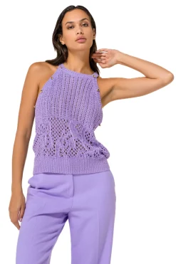 Vrouwen Caroline Biss 1232-46 / Los Gebreide Pull Met Afneembare Mouwen