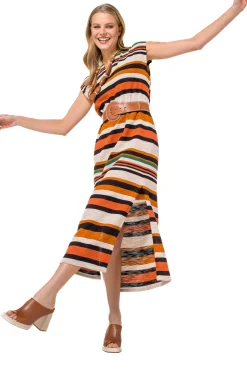 Vrouwen Caroline Biss 1155-39 / Rechtvallende Comfortabele Midi Jurk
