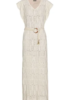 Vrouwen Caroline Biss 1140-34 / Rechtvallende Midi Jurk In Crochet