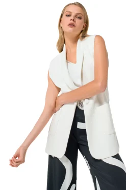 Vrouwen Caroline Biss 1830-91 / Rechtvallende Mouwloze Blazer Met Schoudereffect