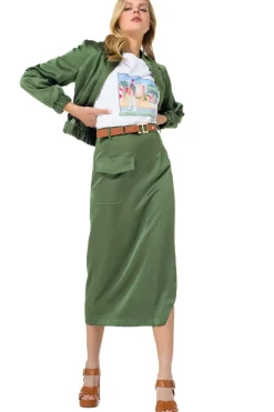 Vrouwen Caroline Biss 1767-61 / Rechtvallende Shiny Midi Rok