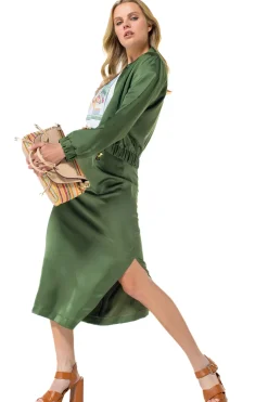 Vrouwen Caroline Biss 1767-61 / Rechtvallende Shiny Midi Rok