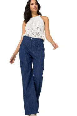 Vrouwen Caroline Biss 1512-24 / Soepelvallende Cargojeans, Wijd Been, Normal Waist