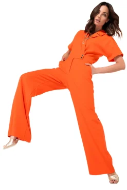 Vrouwen Caroline Biss 1580-53 / Soepelvallende Comfortabele Jumpsuit, Wijd Been