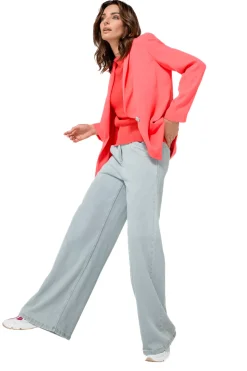 Vrouwen Caroline Biss 1525-25 / Soepelvallende Jeans, Wijd Been, High Waist