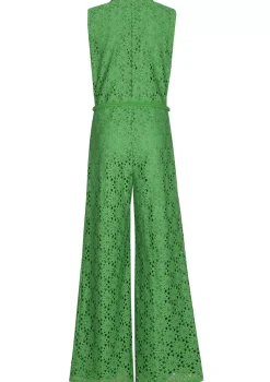 Vrouwen Caroline Biss 1529-63 / Soepelvallende Jumpsuit In Kant, Wijd Been