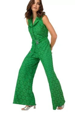 Vrouwen Caroline Biss 1529-63 / Soepelvallende Jumpsuit In Kant, Wijd Been