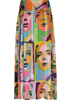 Vrouwen Caroline Biss 1702-79 / Soepelvallende Midirok Pop-Art