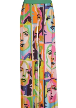 Vrouwen Caroline Biss 1542-79 / Soepelvallende Palazzobroek, Normal Waist, Pop-Art Print