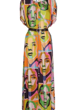 Vrouwen Caroline Biss 1142-79 / Soepelvallende Pop-Art Midi Jurk