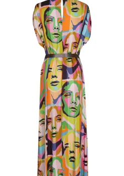 Vrouwen Caroline Biss 1142-79 / Soepelvallende Pop-Art Midi Jurk