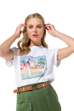 Vrouwen Caroline Biss 1980-69 / T-Shirt In Katoen