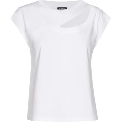 Vrouwen Caroline Biss 1981-90 / T-Shirt In Katoen Met Schoudereffect