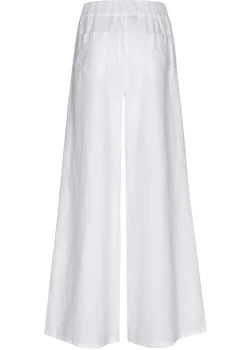Vrouwen Caroline Biss 3571-90 / Wijde Broek In Linnen, Normal Waist