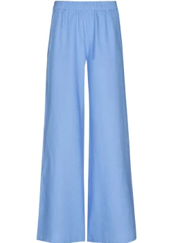 Vrouwen Caroline Biss 3571-24 / Wijde Broek In Linnen, Normal Waist
