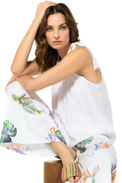 Vrouwen Caroline Biss 3671-90 / Zomerse Losvallende Lange Top